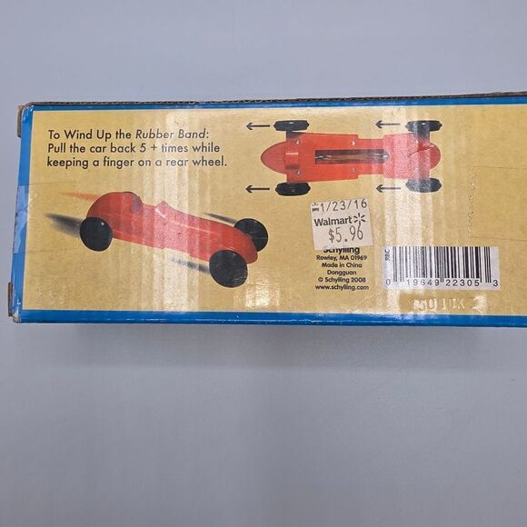 RUBBER BAND RACE CAR  Wheel Sprint Indy Racer Plastic Wind-Up Toy Schylling - Picture 9 of 13